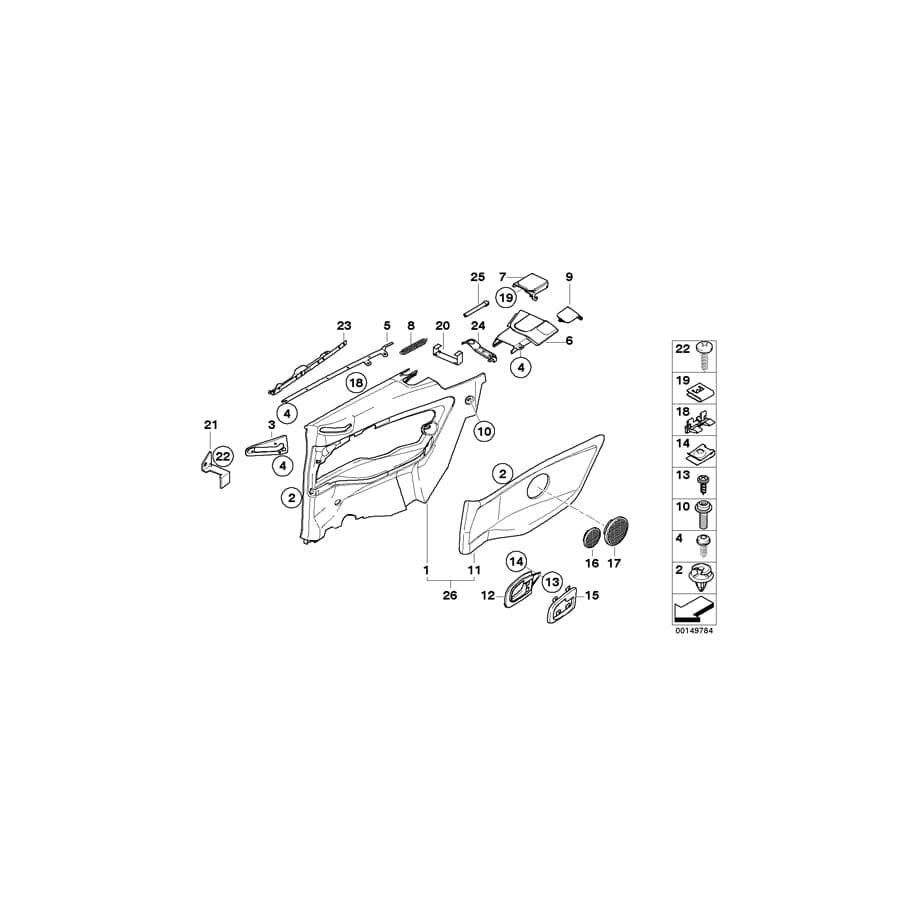 Genuine BMW 51438193947 E36 Clamp (Inc. 328i)