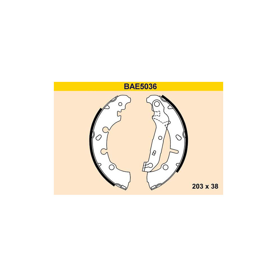 Barum Bae5036 Brake Shoe Set