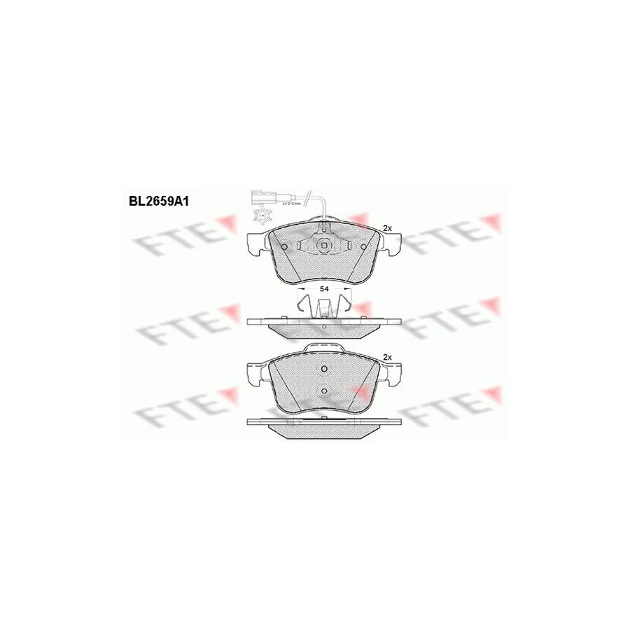 FTE 9010898 Brake Pad Set