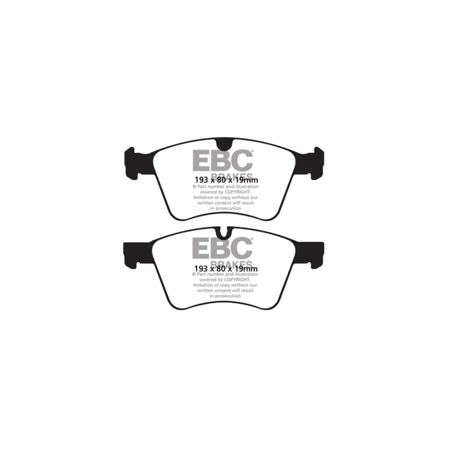 EBC PD02KF340 Mercedes-Benz W251 Redstuff Front Brake Pad & Plain Disc Kit - ATE Caliper 2 | ML Performance UK Car Parts