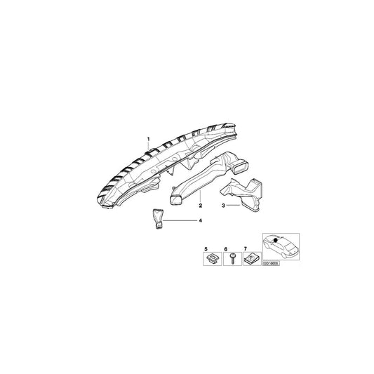 Genuine BMW 64228207901 E46 Defroster Nozzle Left (Inc. 325i, 330xi & 323Ci)