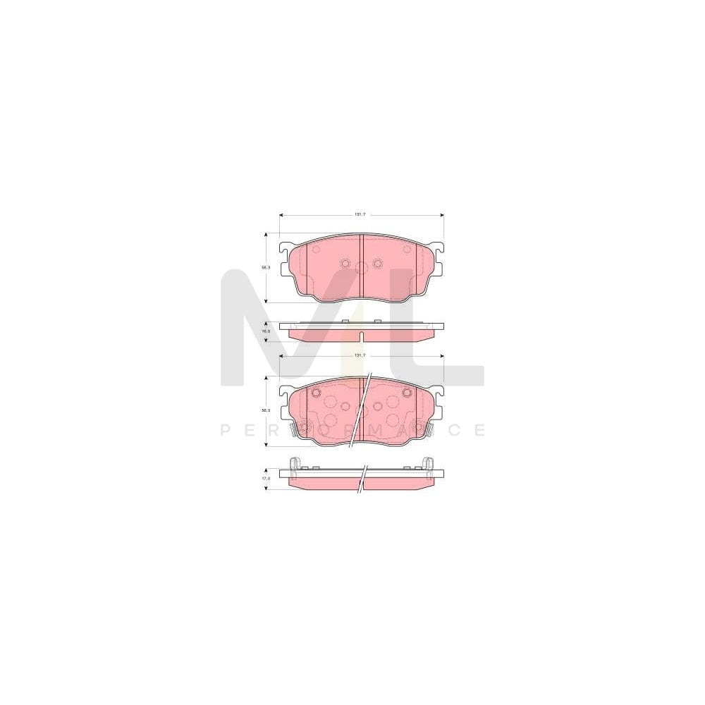 TRW Gdb3253 Brake Pad Set With Acoustic Wear Warning