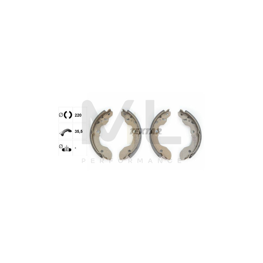 TEXTAR 91046200 Brake Shoe Set for SUZUKI VITARA without handbrake lever