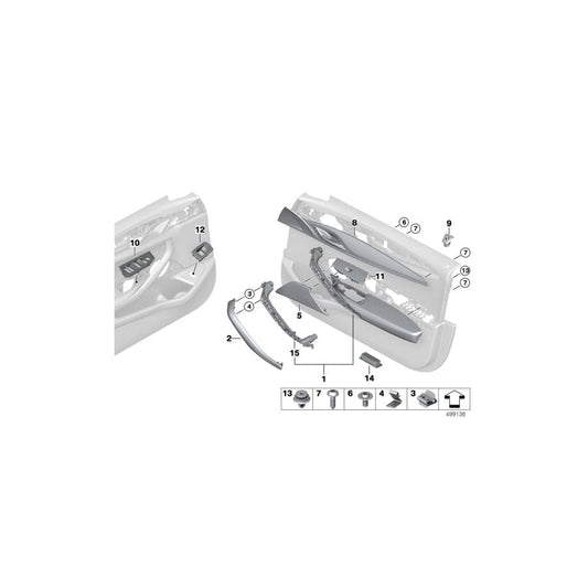Genuine BMW 51417489255 G30 G31 Armrest, Front Left COGNAC (Inc. 520i 1.6, 530i & 540iX)