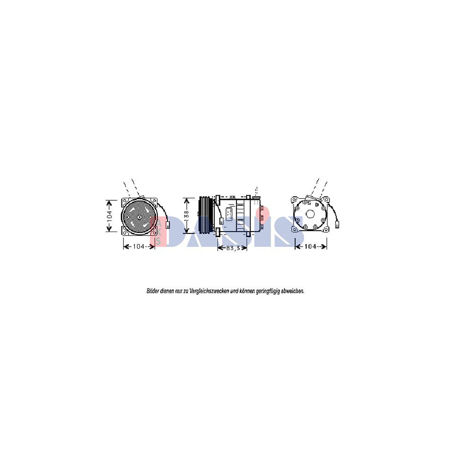 AKS Dasis 853210N Compressor, Air Conditioning for Alfa Romeo 155 (167)