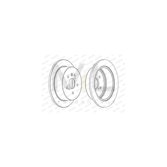 Ferodo Premier DDF1545C Brake Disc Solid, Coated, Without Bolts/Screws  - Pair
