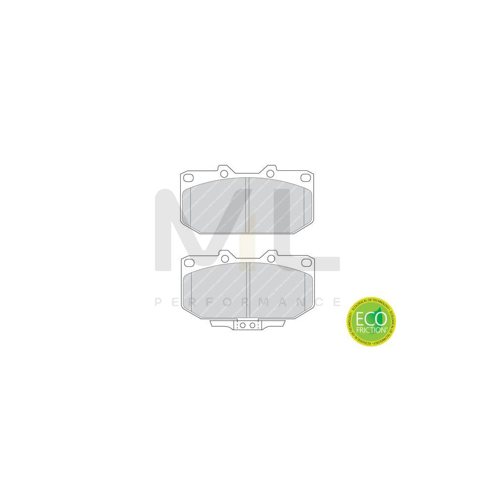 Ferodo Premier Eco Friction FDB986 Brake Pad Set With Acoustic Wear Warning, Without Accessories