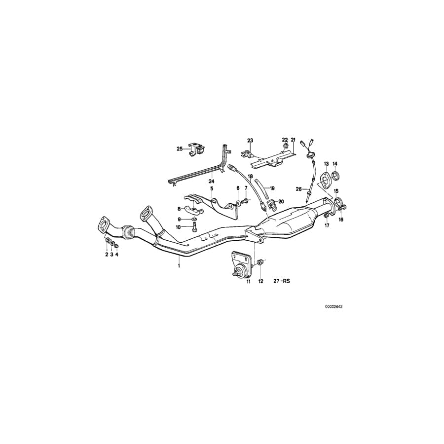 Genuine BMW 11781714873 E24 E32 Oxygen Sensor L=1600mm (Inc. 735i, 635CSi & 730i)
