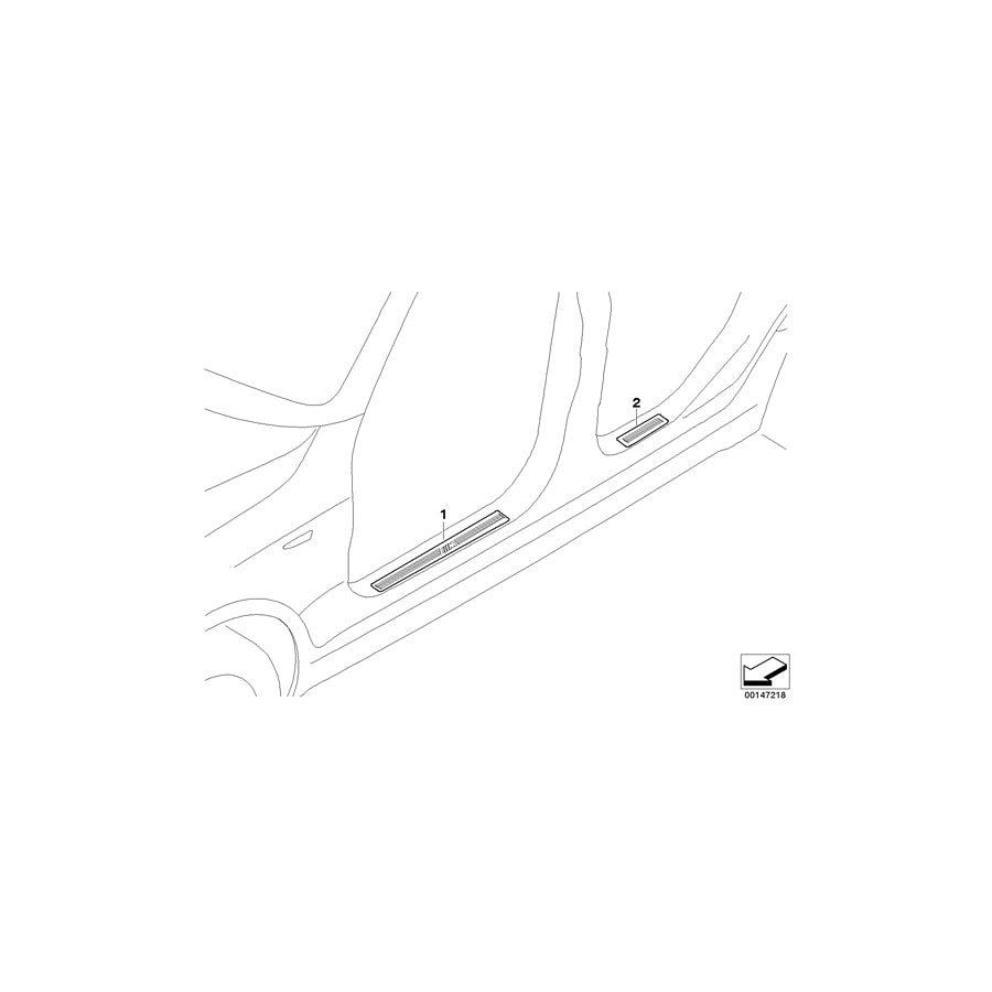Genuine BMW 51773415850 E83 Door Sill Strip Rear Right M (Inc. X3 2.5si, X3 3.0i & X3 2.5i)