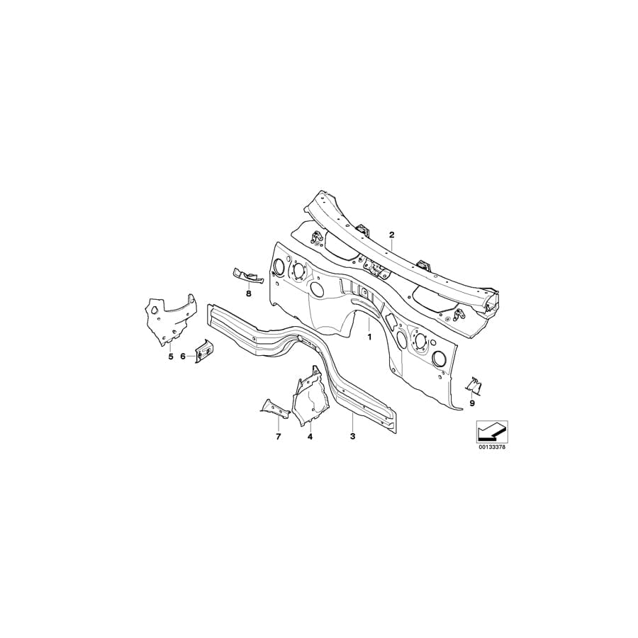 Genuine BMW 41217135629 E84 E87 E90 Cover Panel, Engine Compartment, Left (Inc. 330d, X1 20d & 335d)