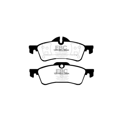 EBC PD10KR309 Mini R50 R53 R56 Orangestuff Rear Brake Pad & USR Disc Kit - ATE Caliper 2 | ML Performance UK Car Parts