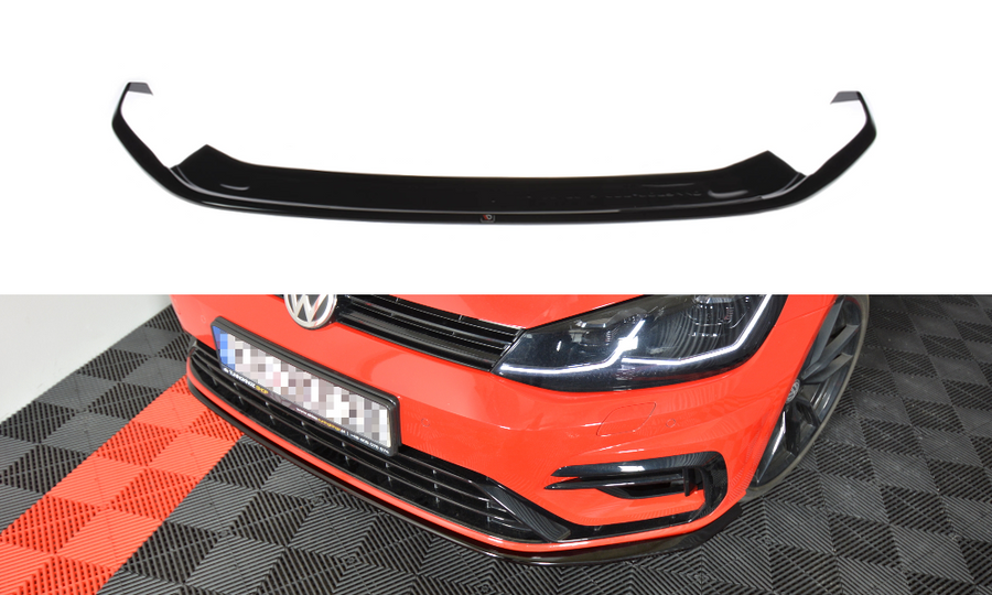 Maxton Design VW-GO-7F-R-FD7T Front Splitter V.7 Volkswagen Golf R / R-Line MK7.5 | ML Performance UK Car Parts