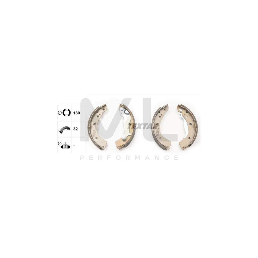 TEXTAR 91074500 Brake Shoe Set for HYUNDAI Getz (TB) with handbrake lever