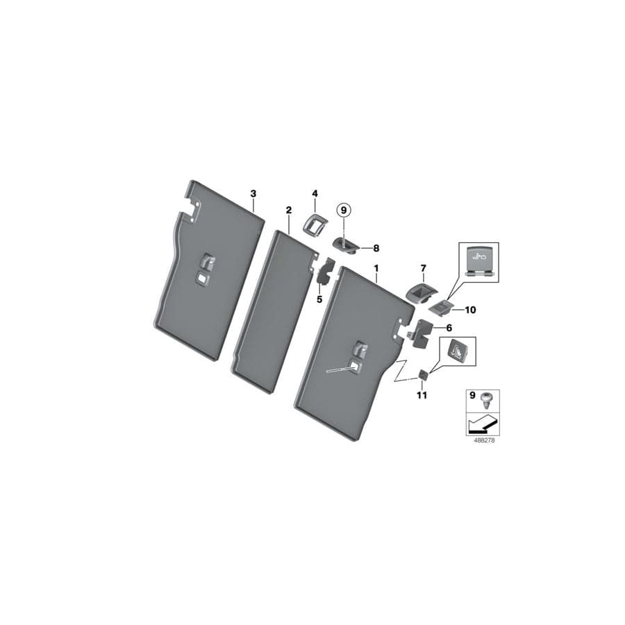 Genuine BMW 52207246724 F34 F11 Cover, Control OYSTER (Inc. 525dX, 320dX & 530dX)