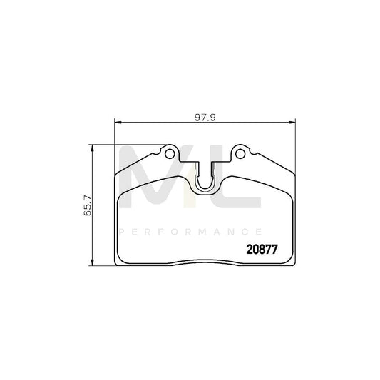 Hella 8DB 355 016-301 Brake Pad Set Prepared For Wear Indicator | ML Performance Car Parts