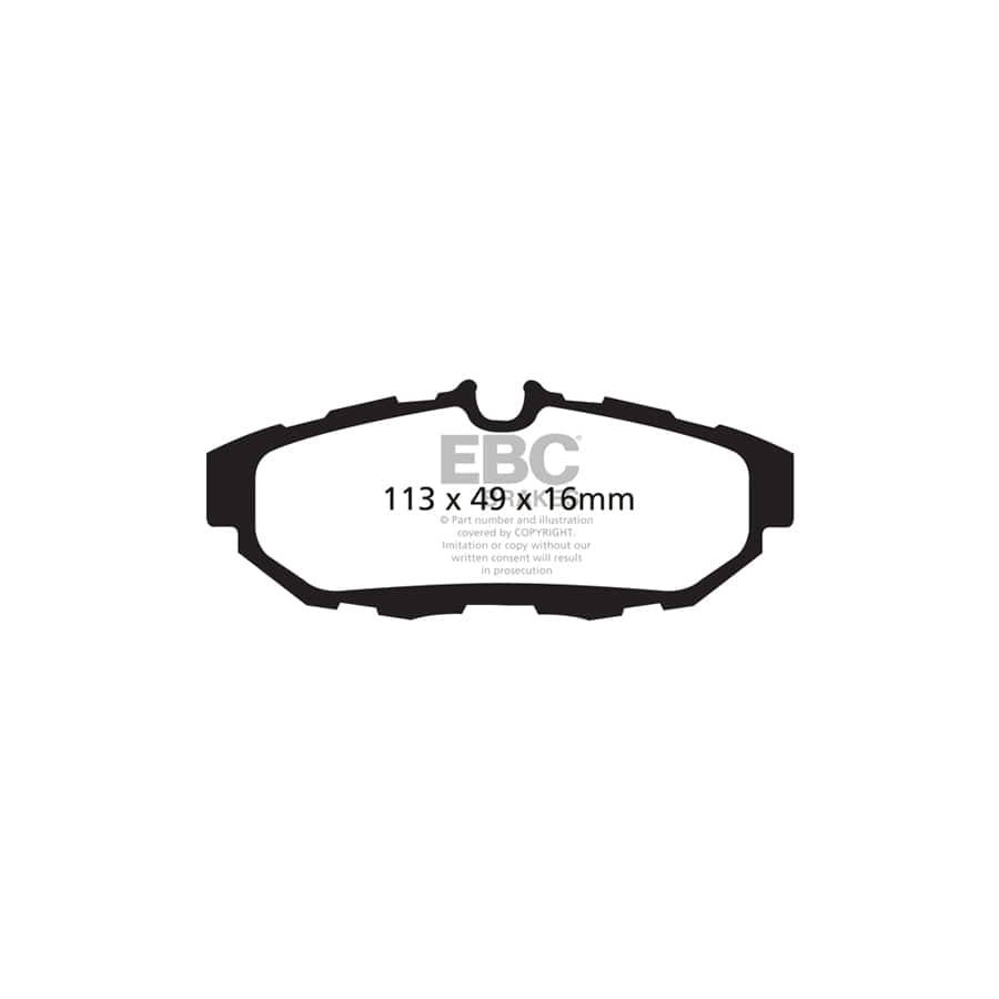 EBC PD07KR092 Ford Mustang Redstuff Rear Brake Pad & USR Disc Kit 2 | ML Performance UK Car Parts