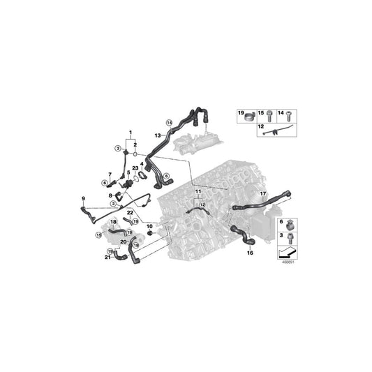 Genuine BMW 11538584875 G11 G21 G12 Line, Scr Meter Module - Thermostat (Inc. 730dX, X7 30dX & 630d)