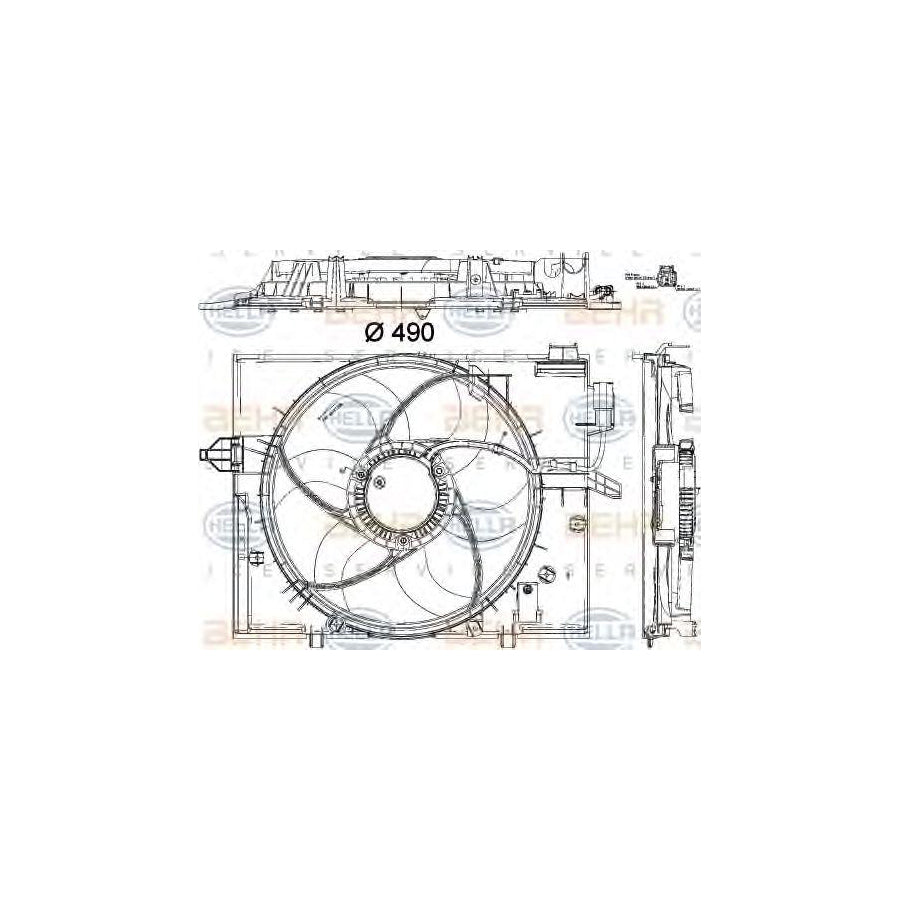 Hella 8EW 351 040-431 Fan, Radiator