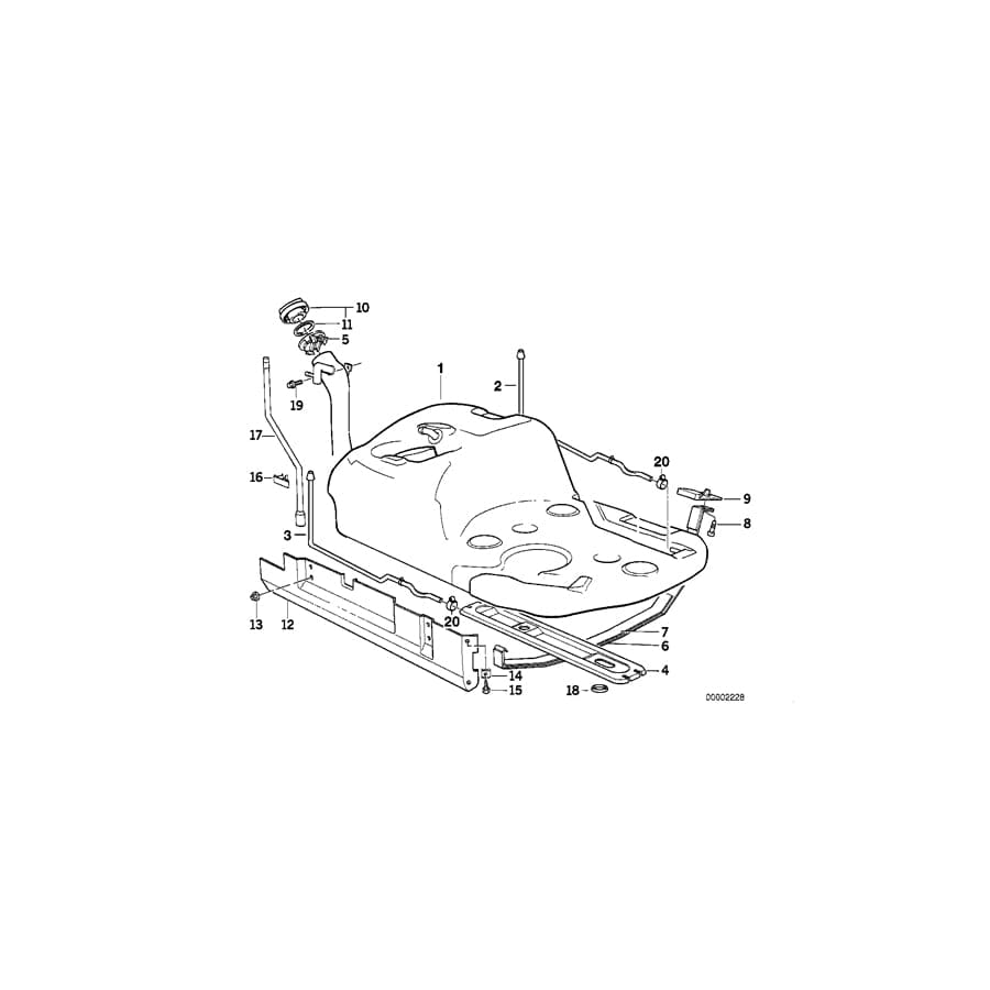 Genuine BMW 16119070649 E34 Vent Pipe (Inc. 530i, 540i & 518g)