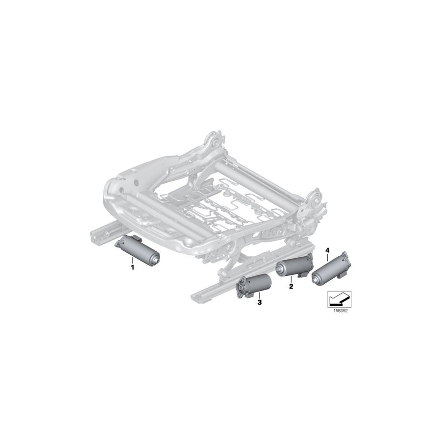 Genuine BMW 67316973596 E92 E89 E90 Actuator Inclination Adjusting (Inc. X1 28i, Z4 30i & Z4 23i)