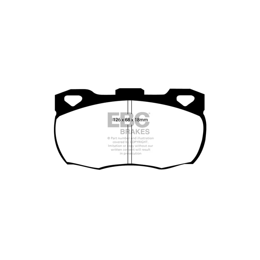 EBC PD01KF799 Land Rover Greenstuff Front Brake Pad & Plain Disc Kit  - Lockheed Caliper 2 | ML Performance UK Car Parts