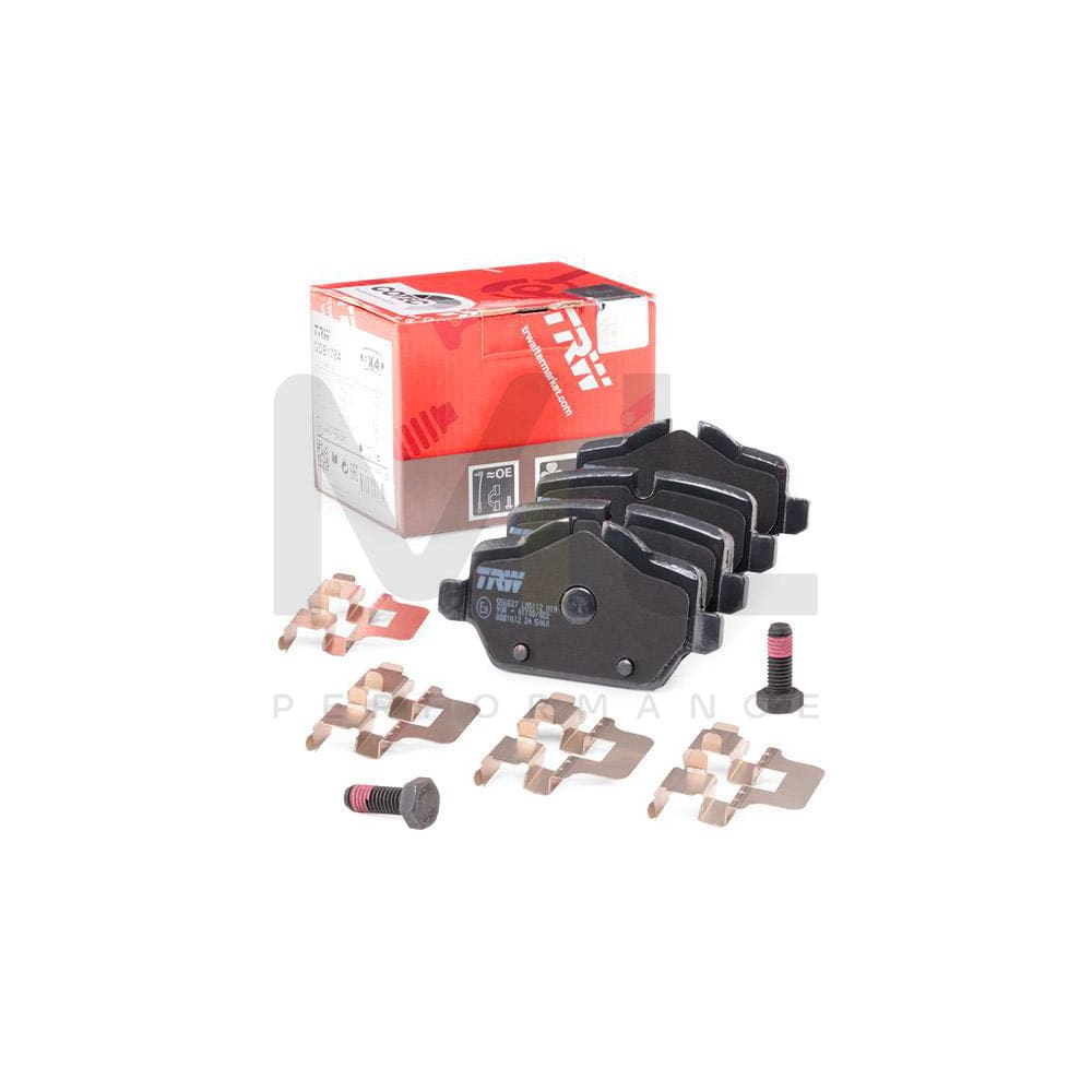 TRW Cotec Gdb1612 Brake Pad Set Prepared For Wear Indicator, With Brake Caliper Screws, With Accessories