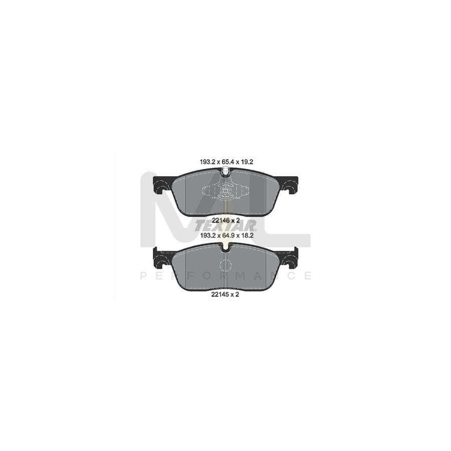 TEXTAR 2214601 Brake pad set prepared for wear indicator