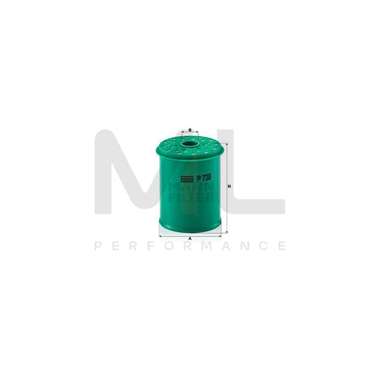 MANN-FILTER P 738 x Fuel filter with seal