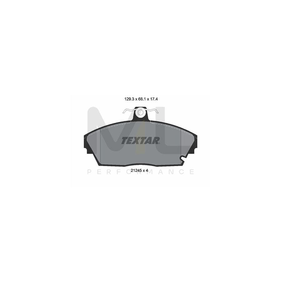 TEXTAR 2124502 Brake pad set prepared for wear indicator