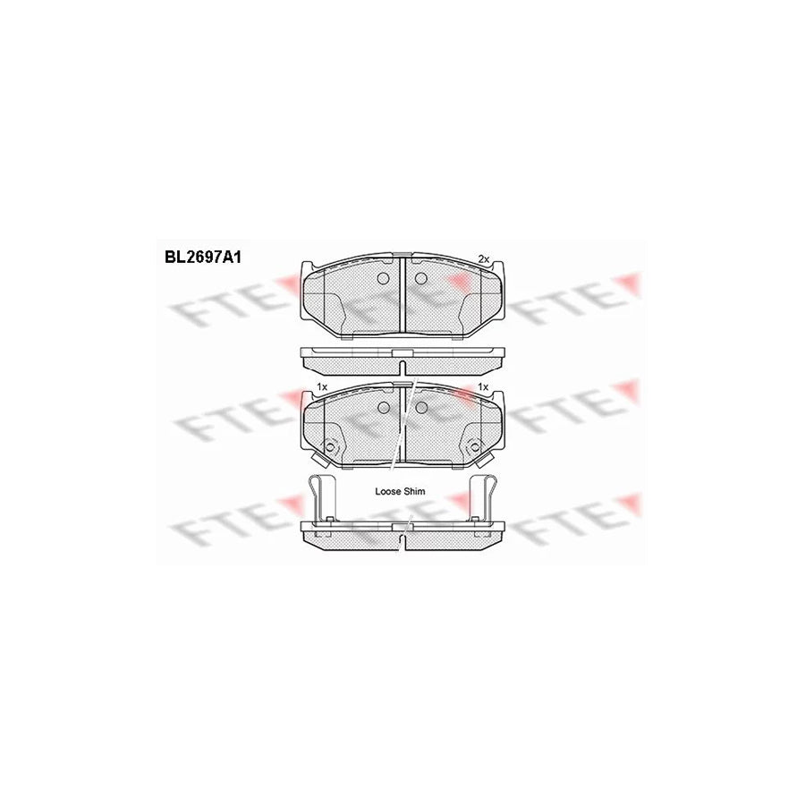 FTE 9010925 Brake Pad Set for Suzuki Swift