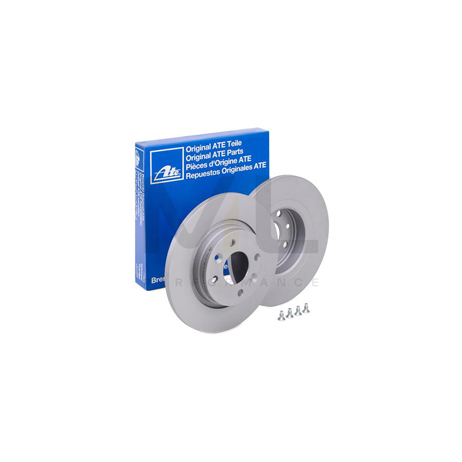 ATE 24.0112-0171.1 Brake Disc Solid, Coated, with bolts/screws  - 1 piece