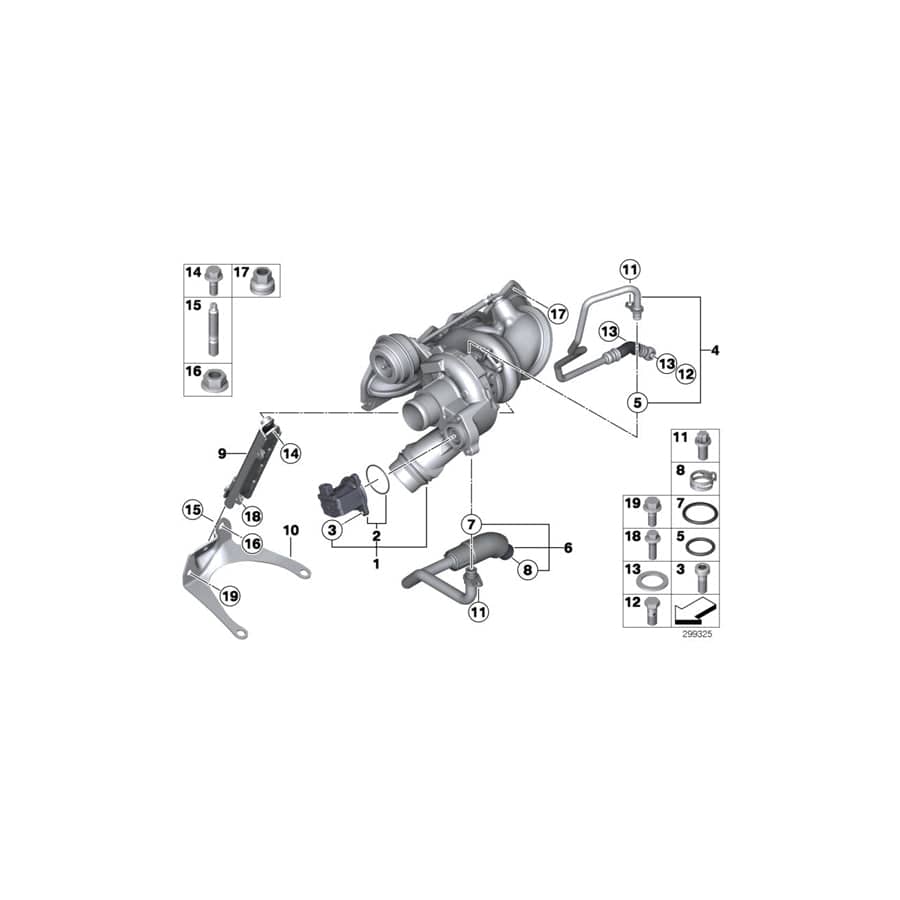 Genuine BMW 11658605263 F20 F30 F31 6-Point Bolt With Disk Spring M10X1X26 (Inc. 118i, 316i & 320i ed)