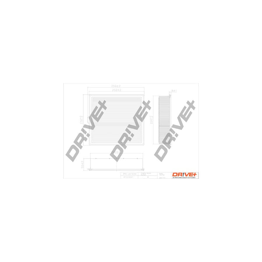 Dr!Ve+ Dp1110.10.0511 Air Filter For Isuzu D-Max