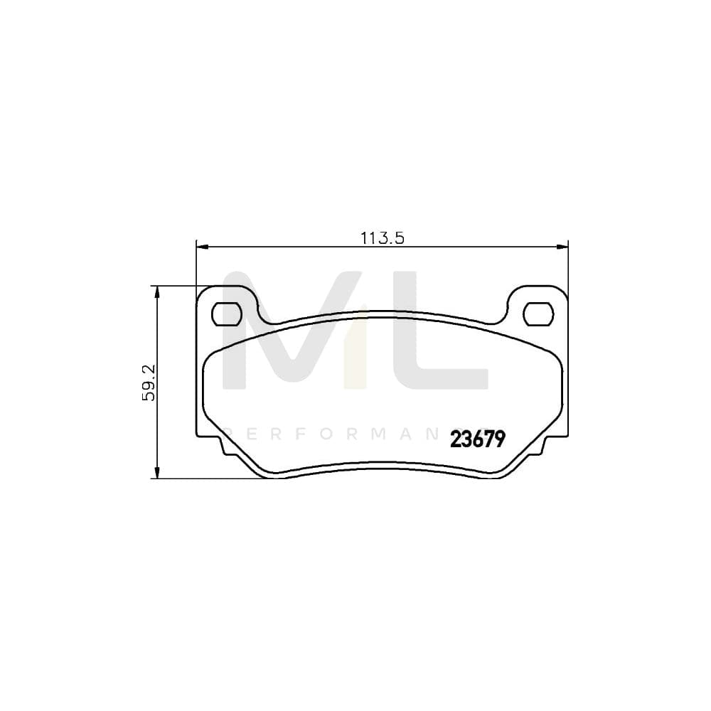 Hella 8DB 355 009-721 Brake Pad Set Not Prepared For Wear Indicator | ML Performance Car Parts