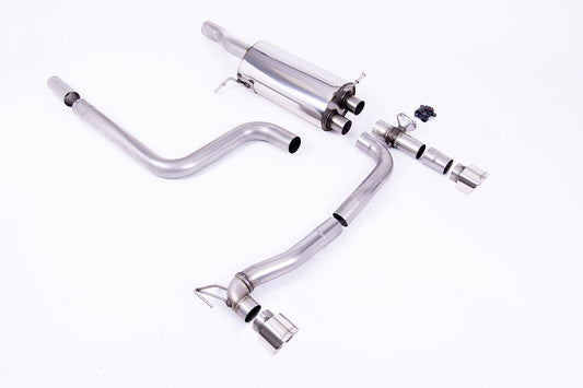MillTek SSXFD367 Ford Fiesta GPF Back Maxton Designs Dual Outlet Polished GT-100 Trims - EC Approved