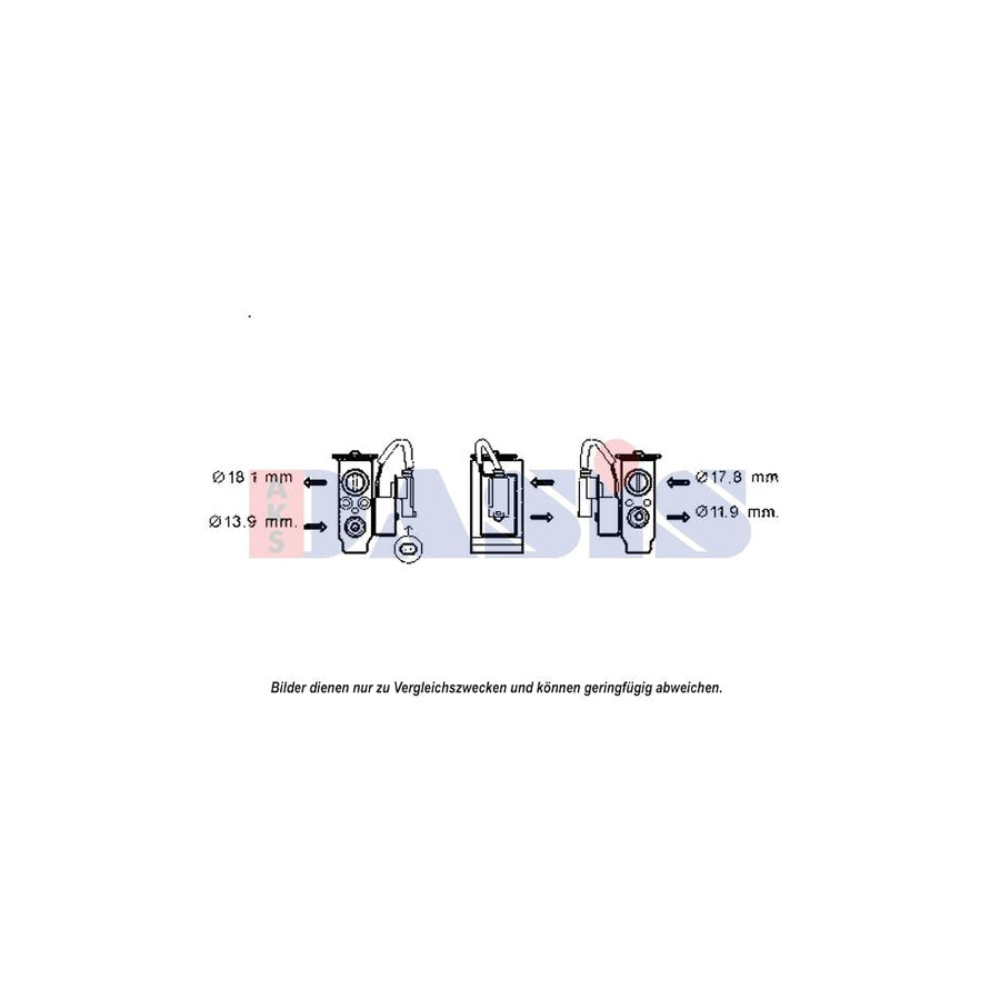 AKS Dasis 840185N AC Expansion Valve for BMW 7 (F01, F02, F03, F04)