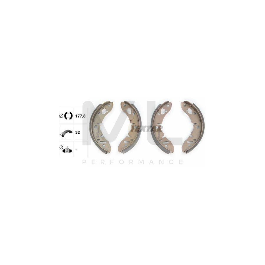 TEXTAR 91005700 Brake Shoe Set without handbrake lever