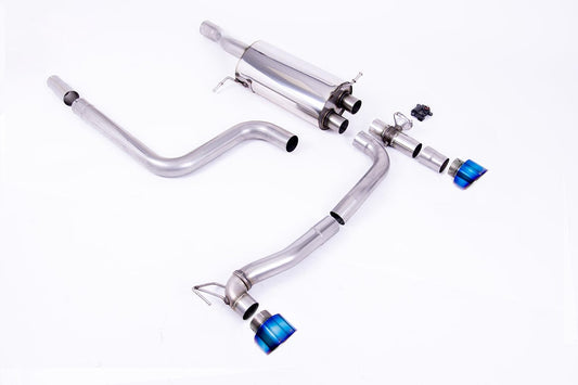 MillTek SSXFD366 Ford Fiesta GPF Back Maxton Designs Dual Outlet Burnt Titanium GT-100 Trims - EC Approved