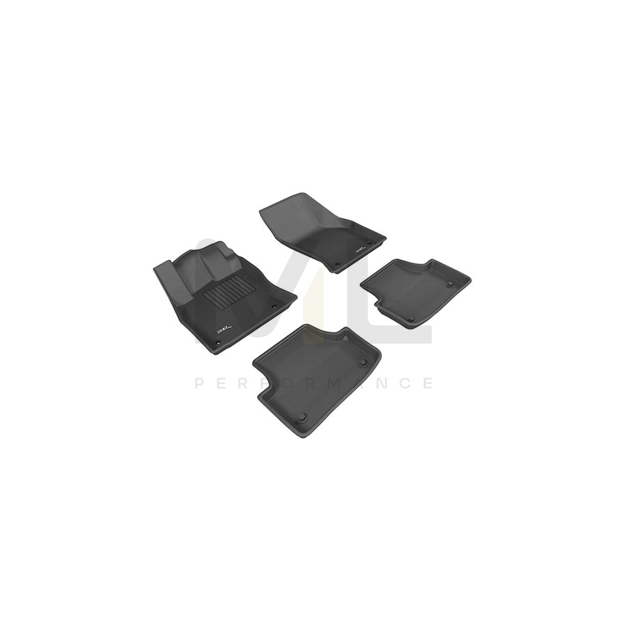 3D L1AD03301509 Floor mat set for AUDI A3 Elastomer, Front, Rear, Quantity: 4, Black