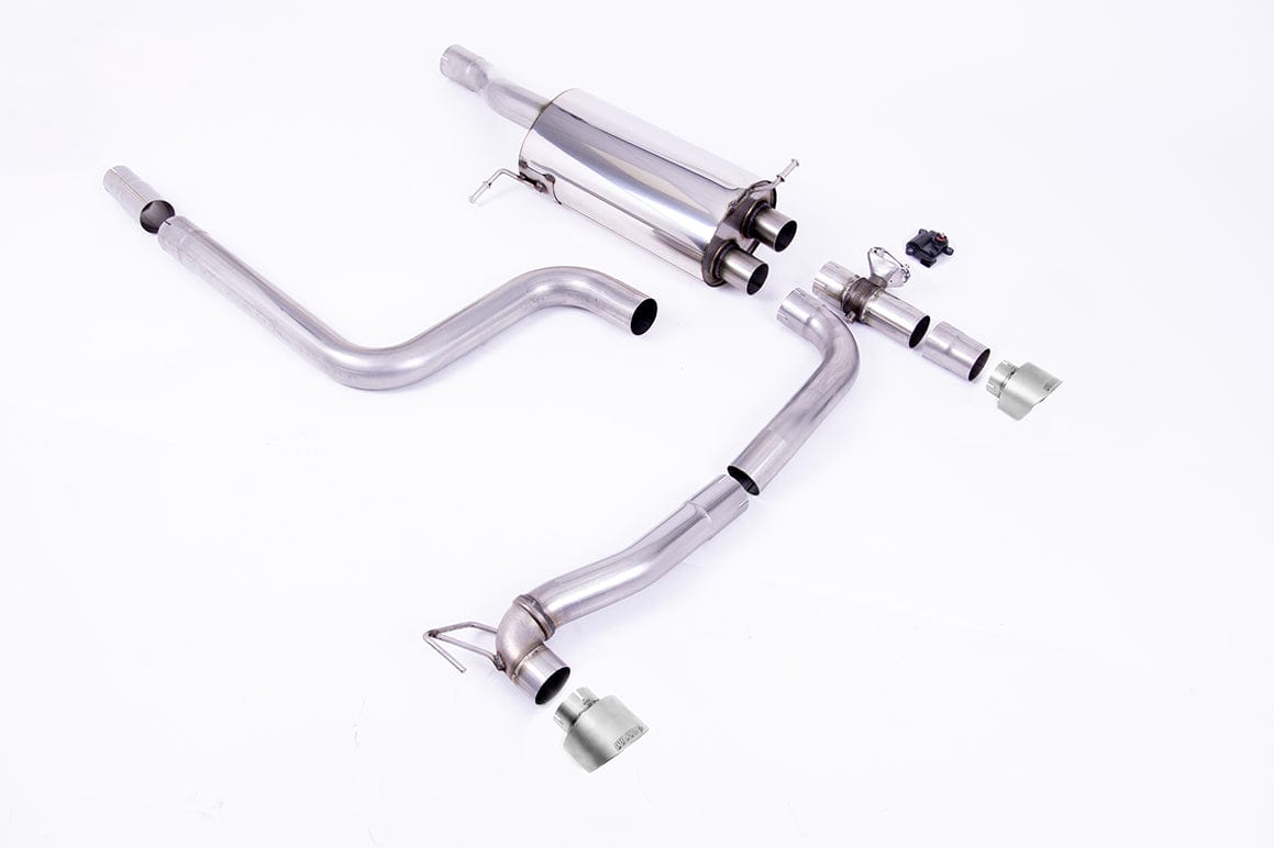 MillTek SSXFD365 Ford Fiesta GPF Back Maxton Designs Dual Outlet Titanium GT-100 Trims - EC Approved