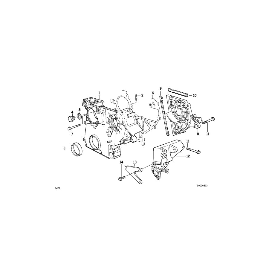 Genuine BMW 13512245864 E36 E34 Supporting Bracket D=68mm/50mm (Inc. 525tds, 525td & 325td)