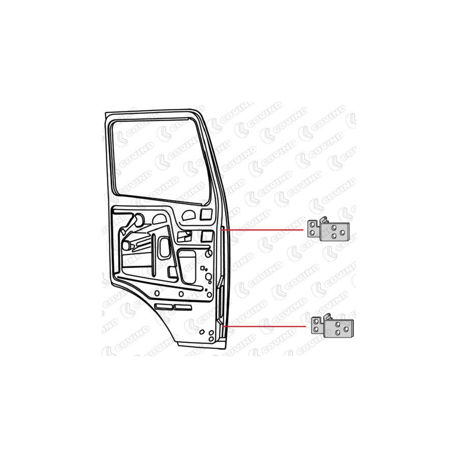 Covind 973/ 7 Door Hinge
