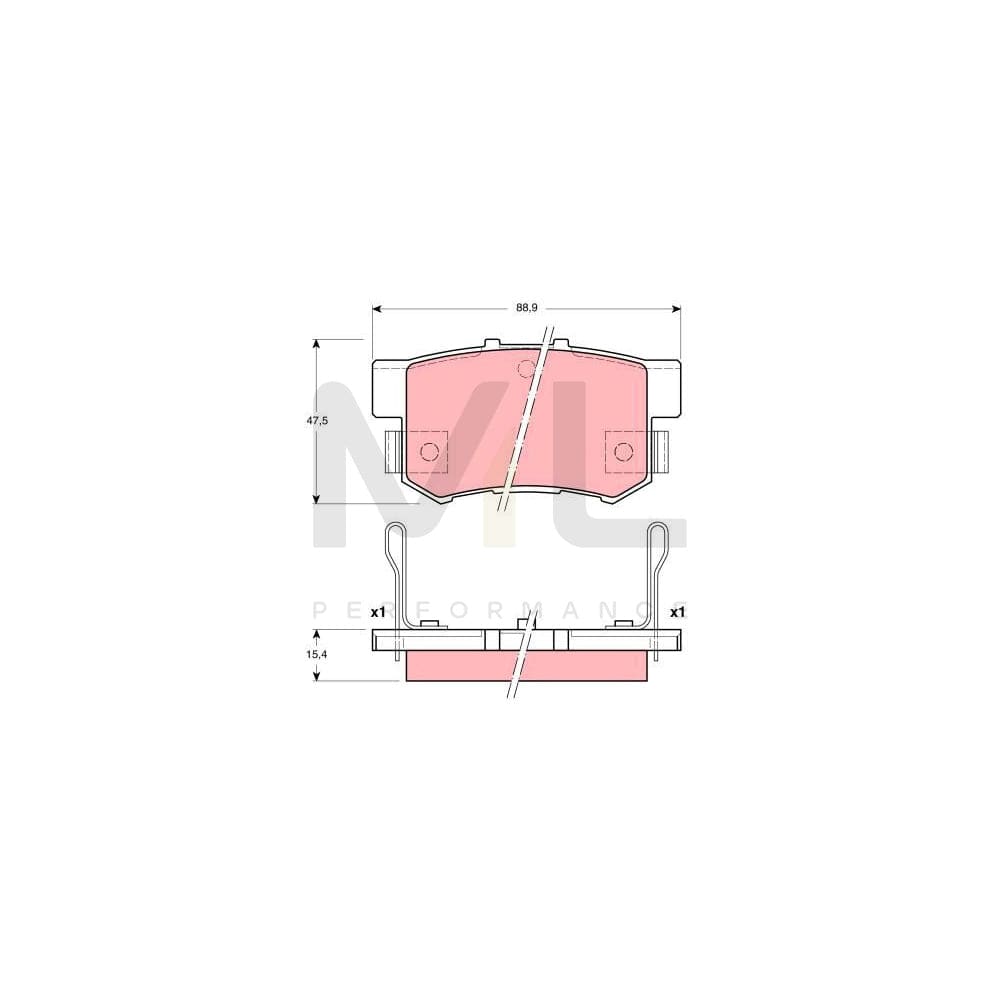 TRW Gdb3191 Brake Pad Set With Acoustic Wear Warning