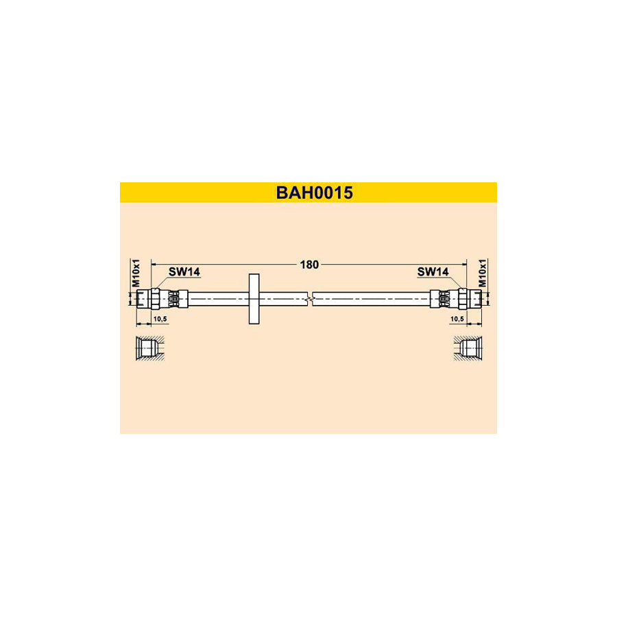 Barum Bah0015 Brake Hose