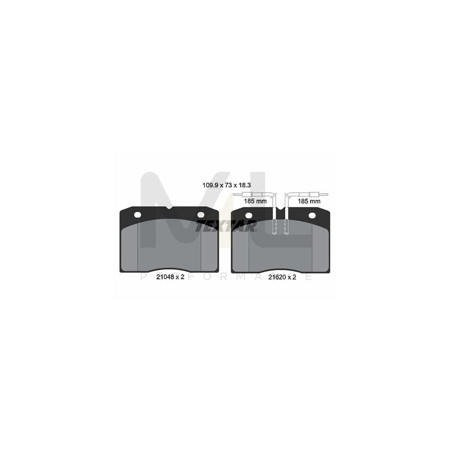 TEXTAR 2104801 Brake pad set with integrated wear warning contact