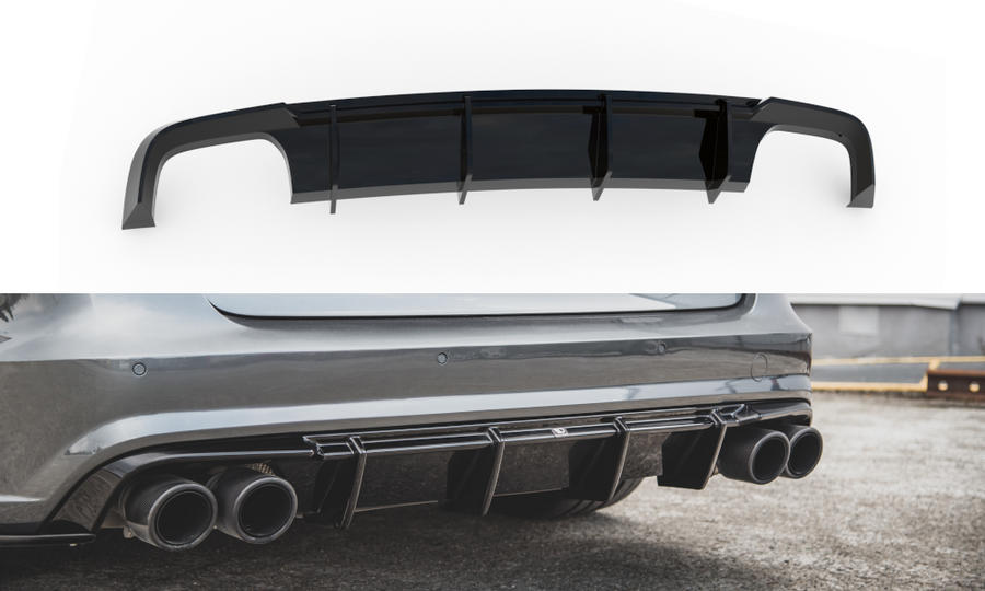 Maxton Design AU-S6-C7F-AV-RS1T Rear Valance Audi S6 / A6 S-Line C7 FL | ML Performance UK Car Parts