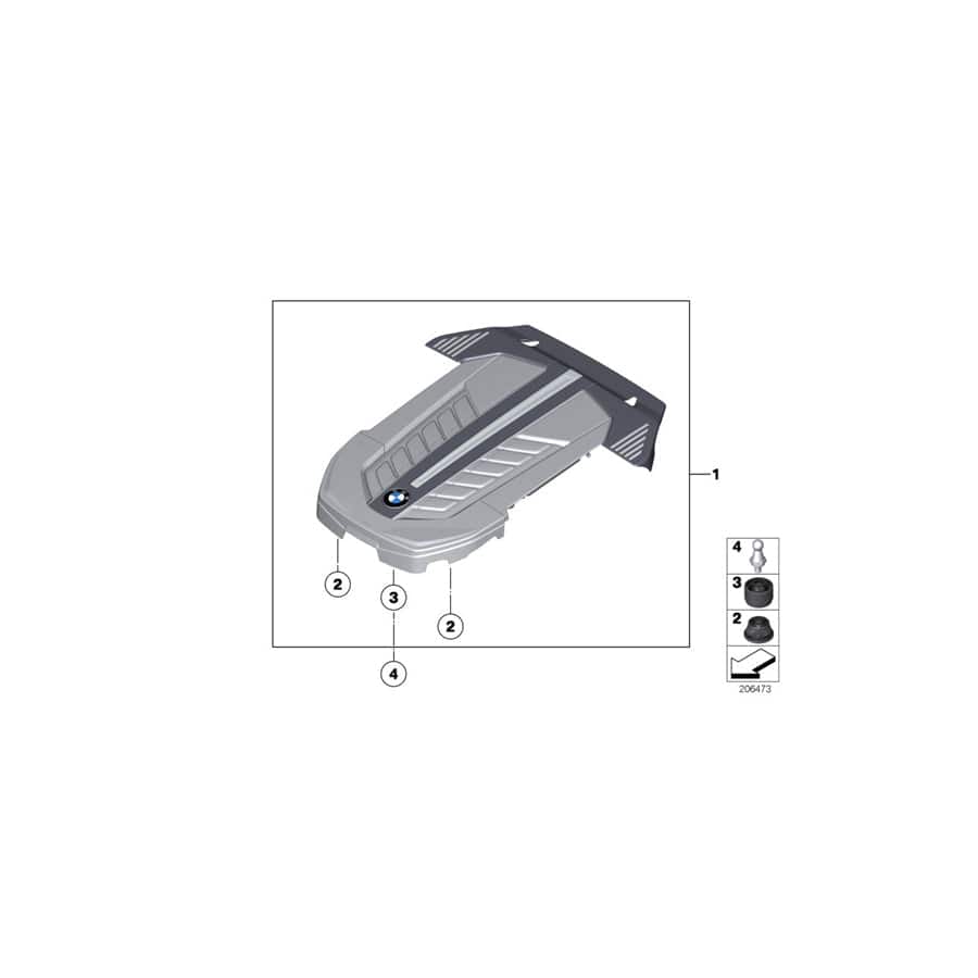Genuine BMW 13717566413 F02 F01 F03 Sound Protection Cap (Inc. 760i, 760LiS & 760Li)