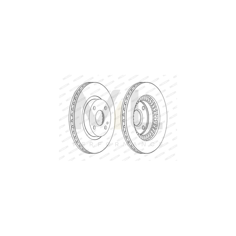 Ferodo Premier DDF1105C Brake Disc for Mazda 323 Vented, Coated, Without Bolts/Screws  - Pair