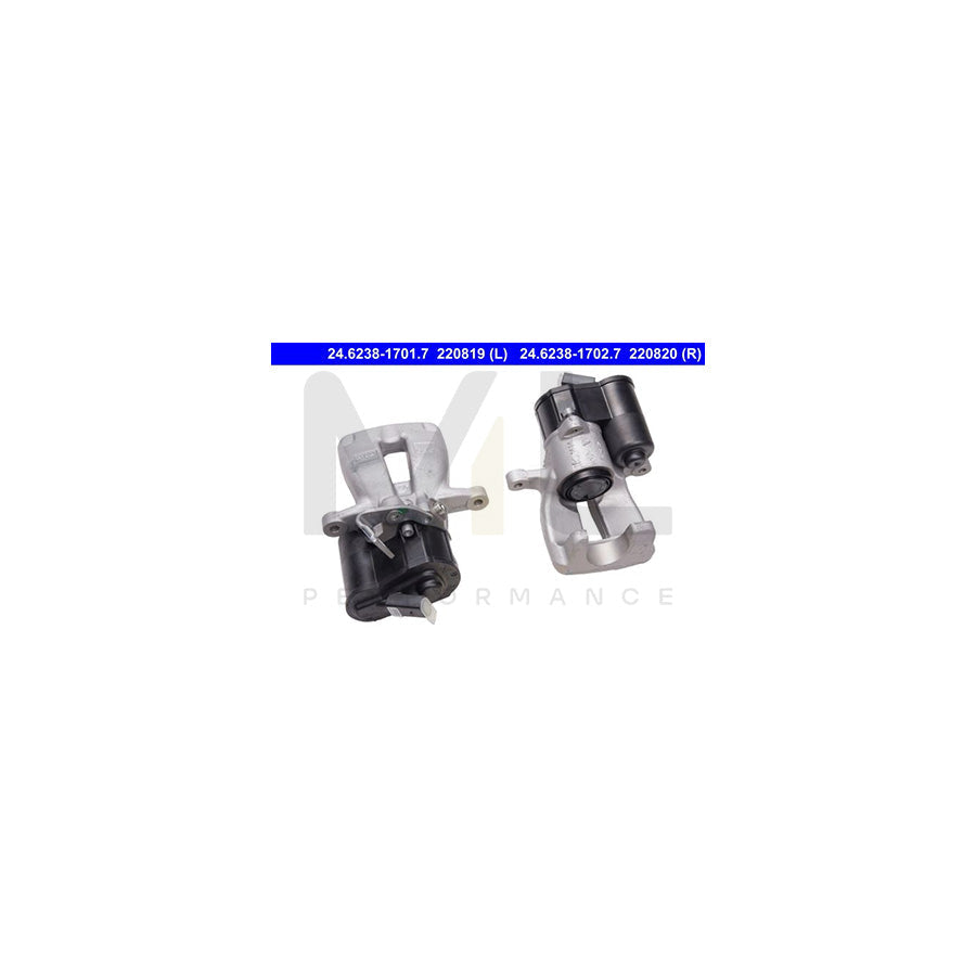 ATE 24.6238-1701.7 Brake Caliper for VW PASSAT for vehicles with electric parking brake, without holder
