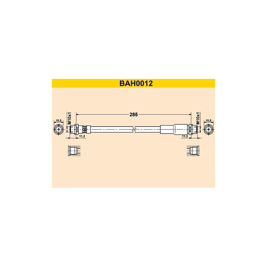 Barum Bah0012 Brake Hose